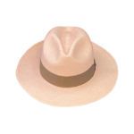 Sombrero panamá original clásico rosa palo