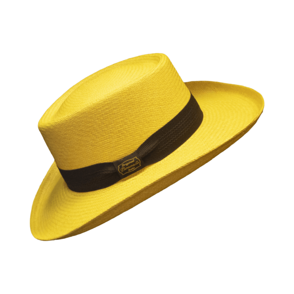 Sombrero panamá original Gambler amarillo