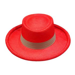 Sombrero panamá original Planter Bullit rojo