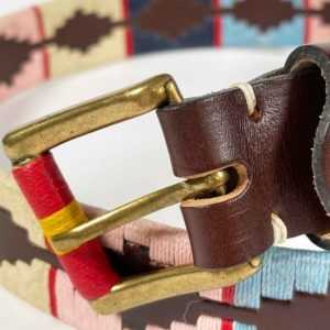 Cinturón argentino bordado colores claros