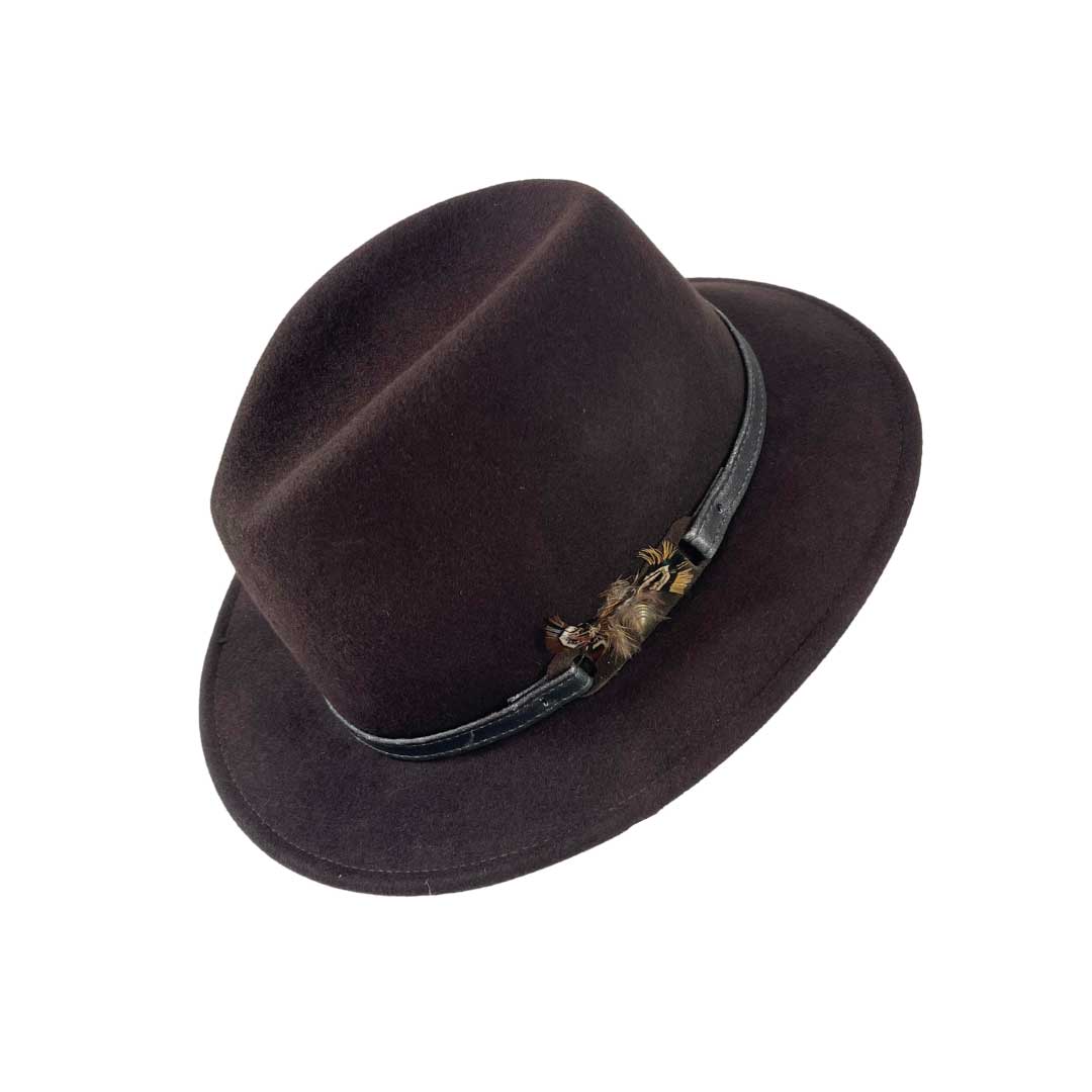 Sombrero de lana marrón